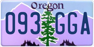 OR license plate 093GGA