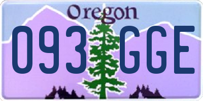 OR license plate 093GGE