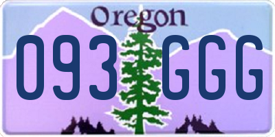 OR license plate 093GGG