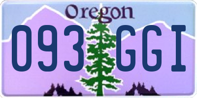 OR license plate 093GGI