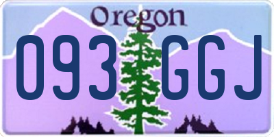 OR license plate 093GGJ