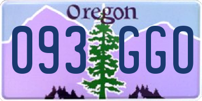 OR license plate 093GGO
