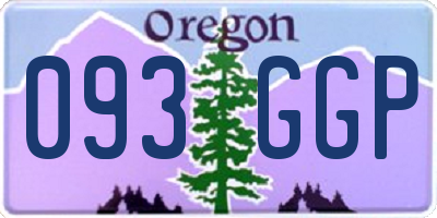 OR license plate 093GGP