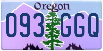 OR license plate 093GGQ