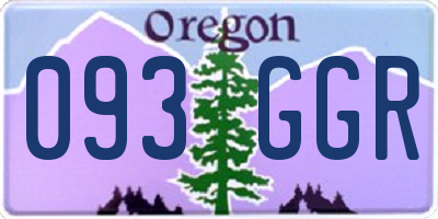 OR license plate 093GGR