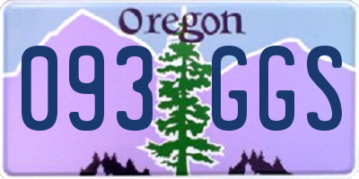 OR license plate 093GGS