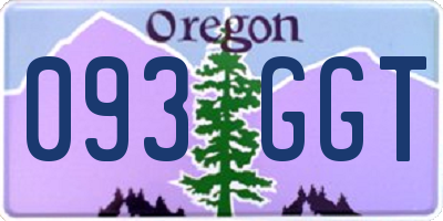 OR license plate 093GGT