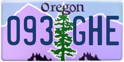 OR license plate 093GHE