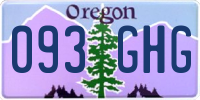 OR license plate 093GHG