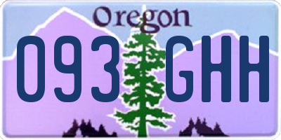 OR license plate 093GHH