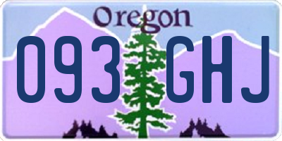 OR license plate 093GHJ
