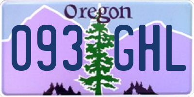 OR license plate 093GHL