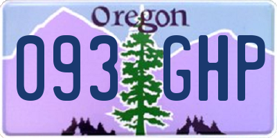 OR license plate 093GHP