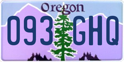 OR license plate 093GHQ