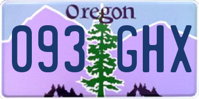 OR license plate 093GHX