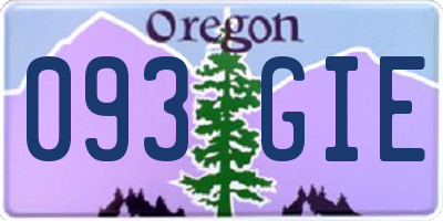 OR license plate 093GIE