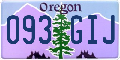 OR license plate 093GIJ
