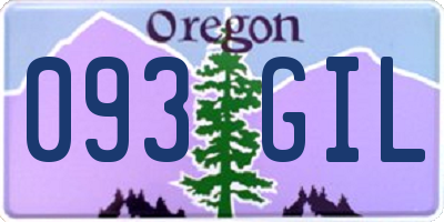 OR license plate 093GIL