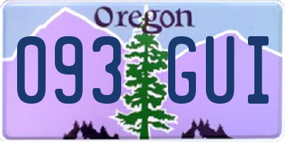OR license plate 093GUI