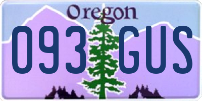 OR license plate 093GUS