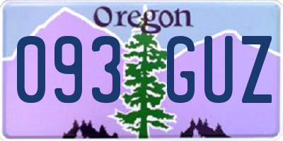 OR license plate 093GUZ