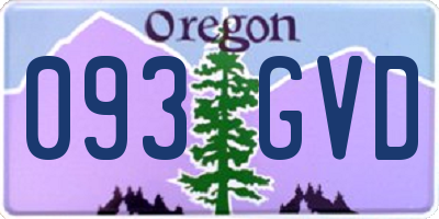 OR license plate 093GVD