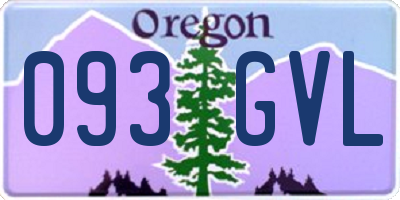OR license plate 093GVL