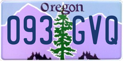 OR license plate 093GVQ