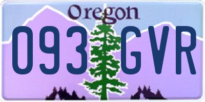 OR license plate 093GVR