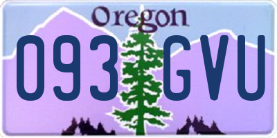 OR license plate 093GVU