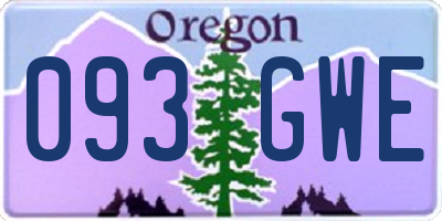 OR license plate 093GWE