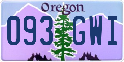OR license plate 093GWI