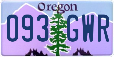 OR license plate 093GWR