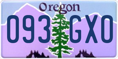 OR license plate 093GXO