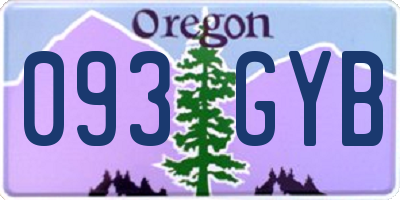 OR license plate 093GYB