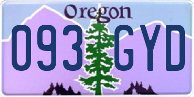 OR license plate 093GYD