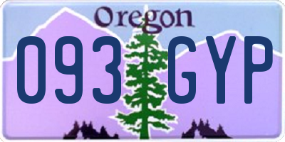 OR license plate 093GYP