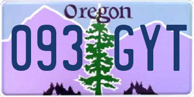 OR license plate 093GYT