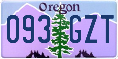 OR license plate 093GZT