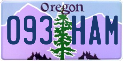 OR license plate 093HAM