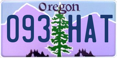 OR license plate 093HAT