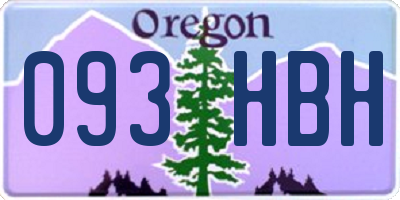 OR license plate 093HBH