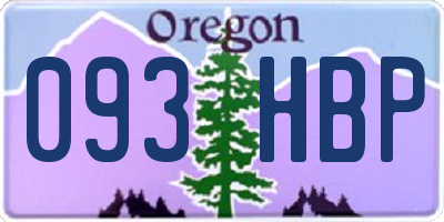 OR license plate 093HBP