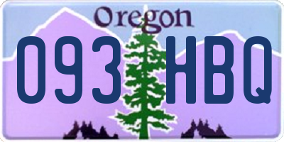OR license plate 093HBQ
