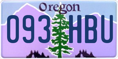 OR license plate 093HBU