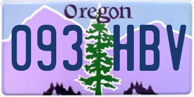 OR license plate 093HBV