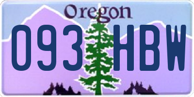 OR license plate 093HBW