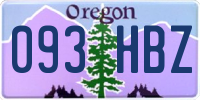OR license plate 093HBZ