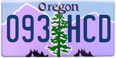 OR license plate 093HCD