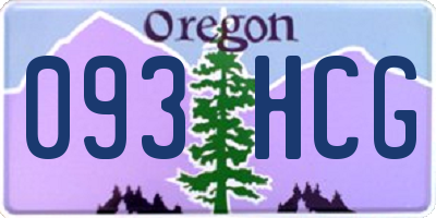 OR license plate 093HCG